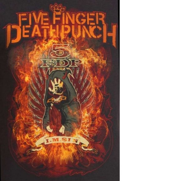 Five Finger Death Punch Wrong Side 5FDP metal rock Official T-Shirt M NWT - Picture 2 of 2